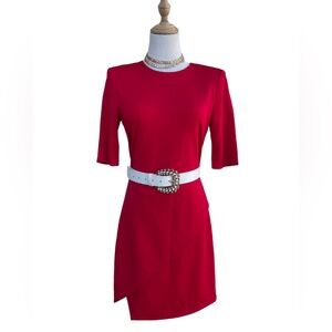 Alice + Olivia Ruby Red Sheath Dress | Size 8 | NWT